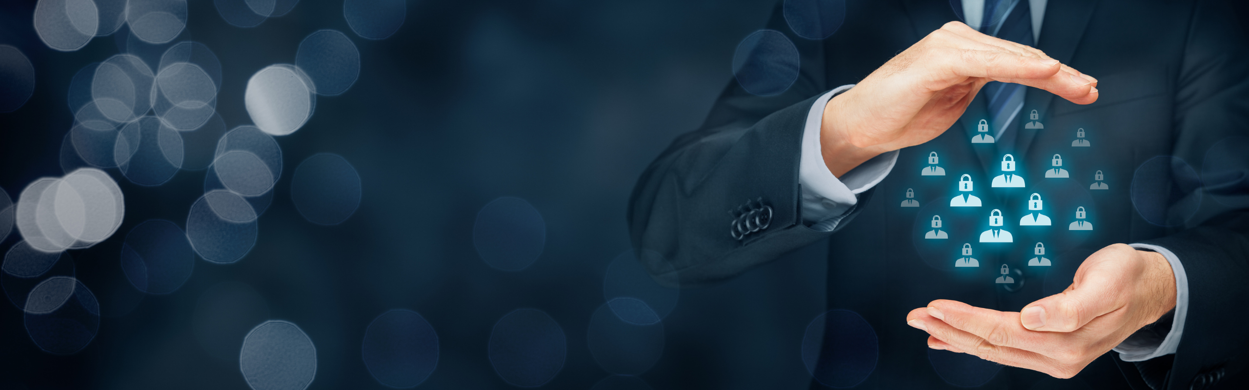 Business protection and security services concept