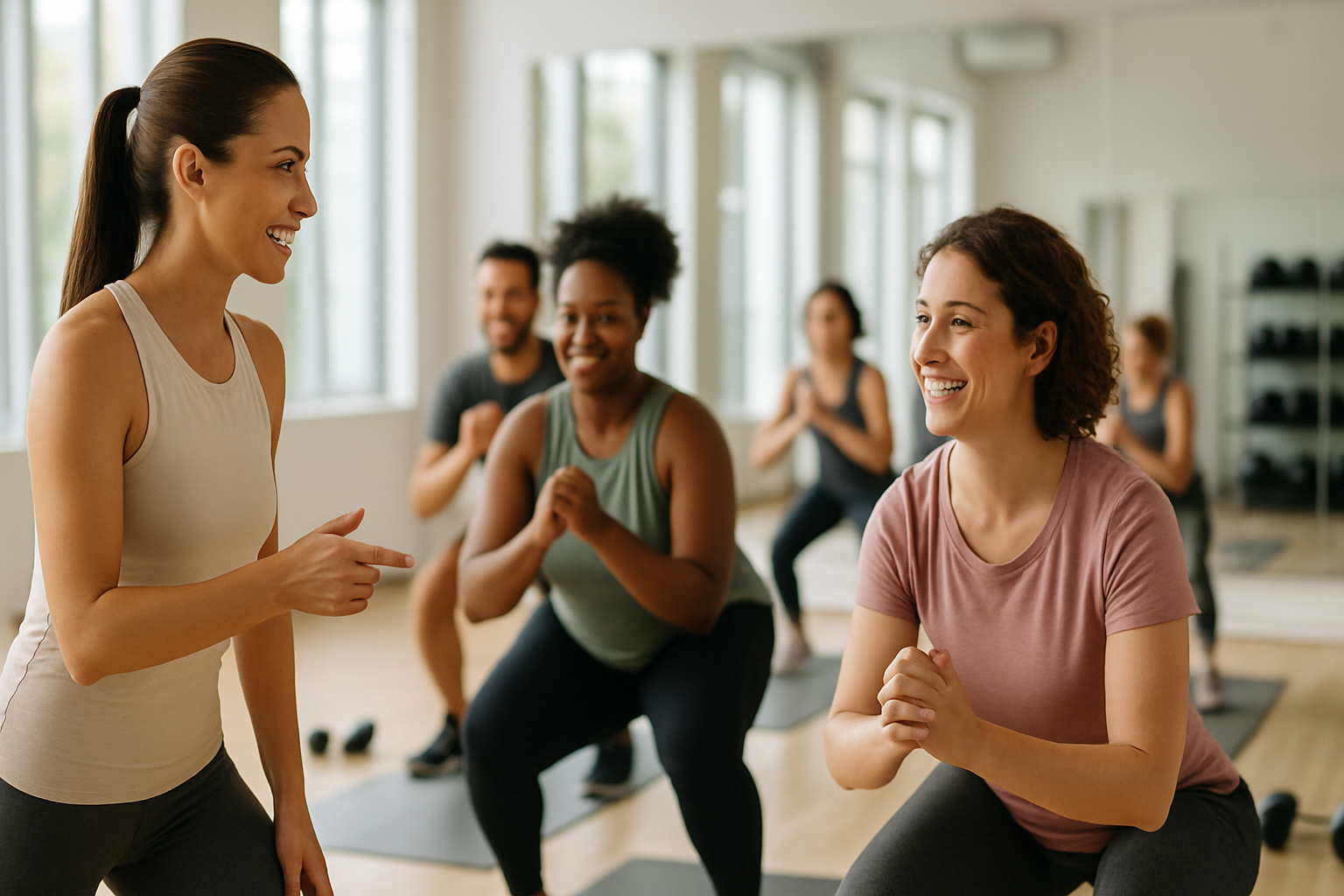 Boutique fitness studio interior