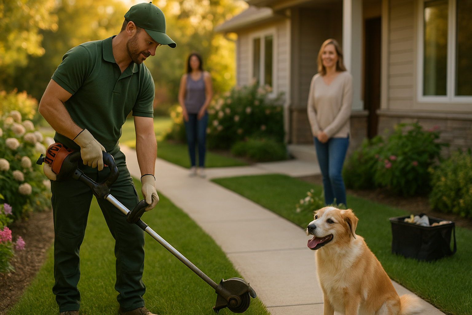 Landscaping business outdoor work